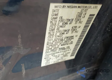 2008 Nissan Armada Se from USA, damaged, VIN 5N1AA08D88N610165